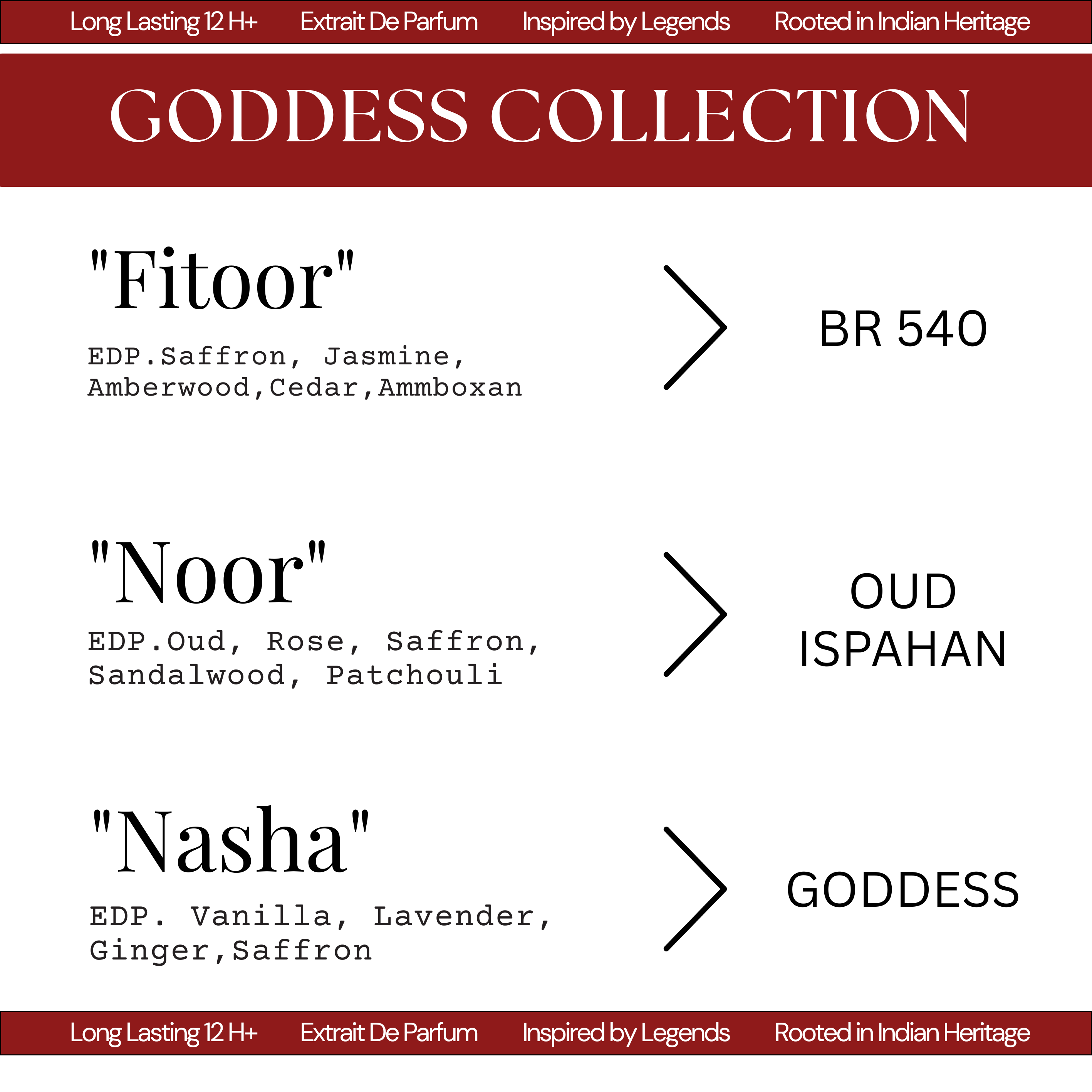 Buy 9 for 999 only! Choose any 3 packs of these luxury extrait de parfums