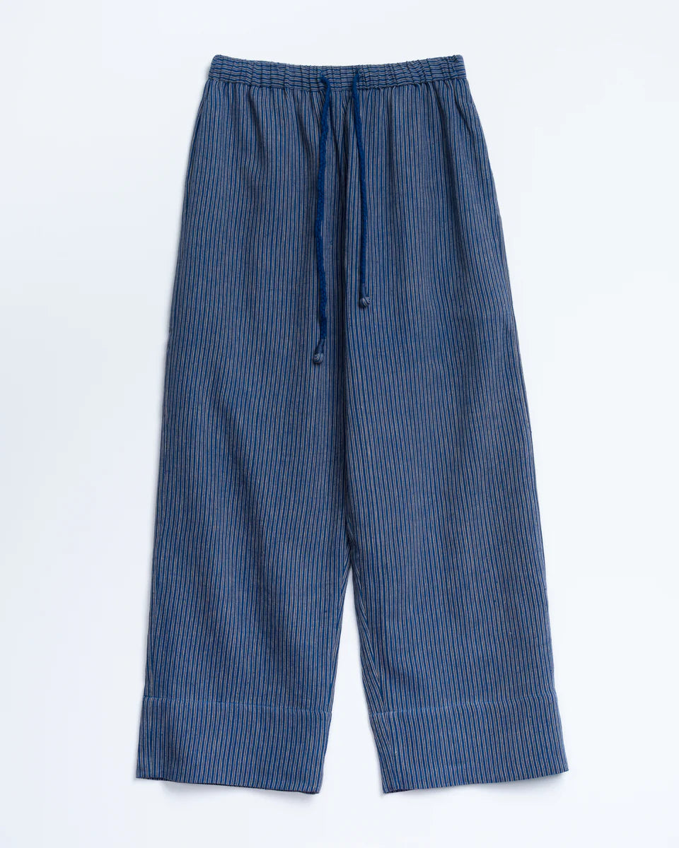 Umber & Ochre Garima Pant in Twill Indigo Stripe