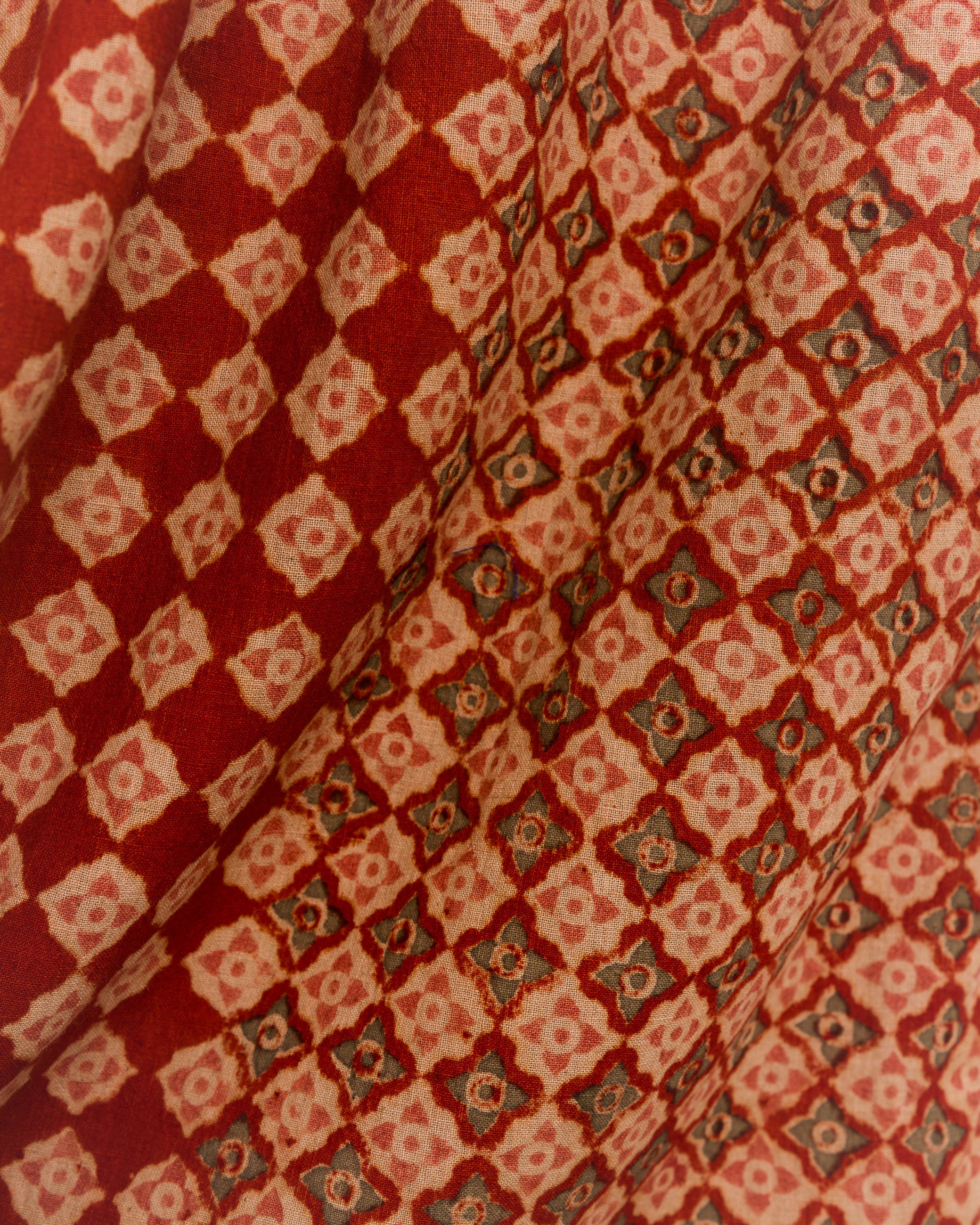 Umber & Ochre Samira Tunic in Engineered Tile Print Madder