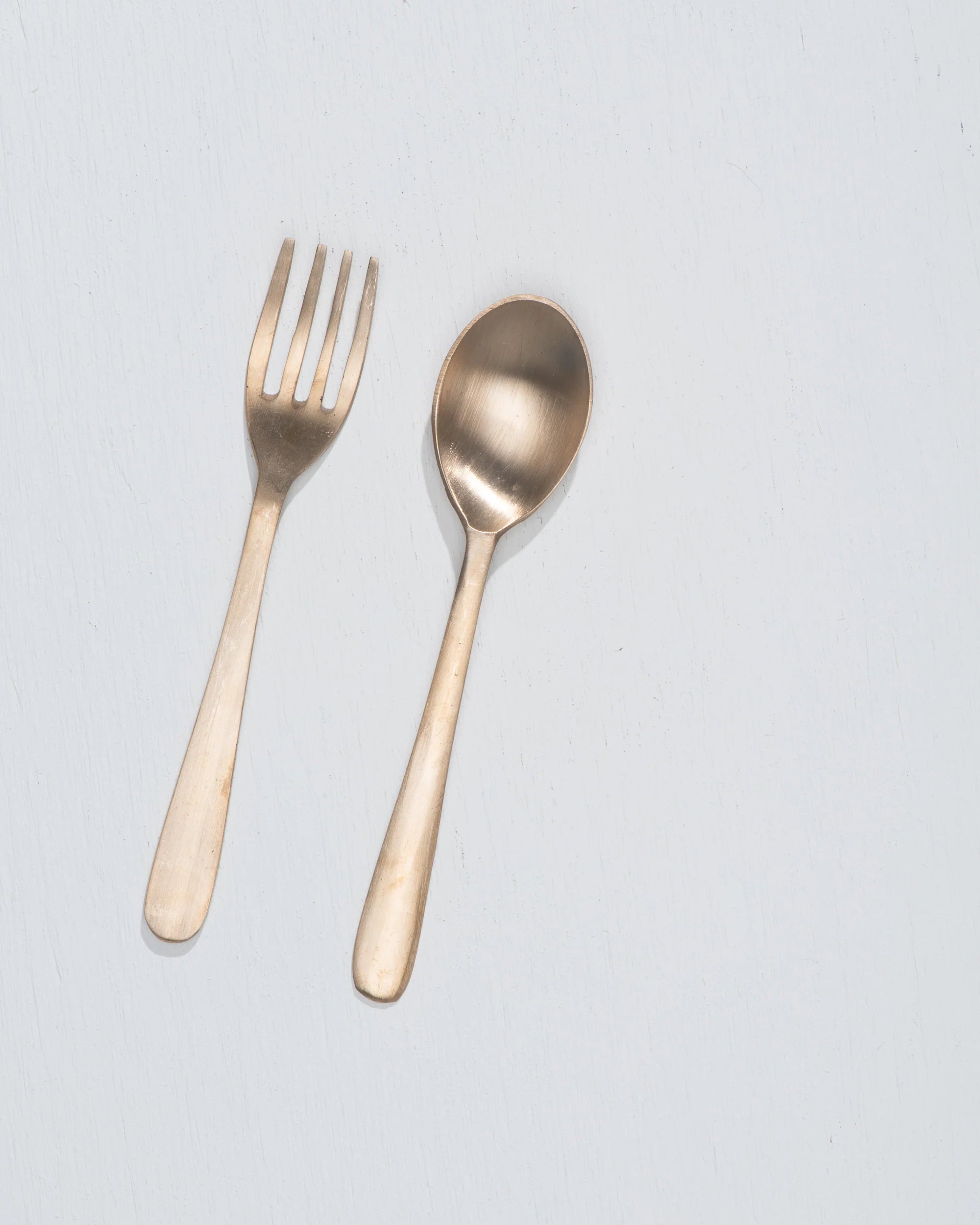 Umber & Ochre Kansa (Bronze) Spoon & Fork Set