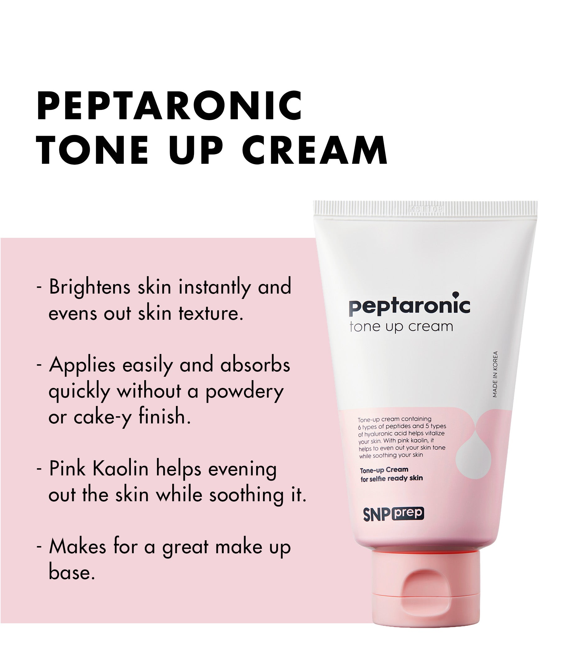 SNP PREP Peptaronic Tone up Cream (100ml)