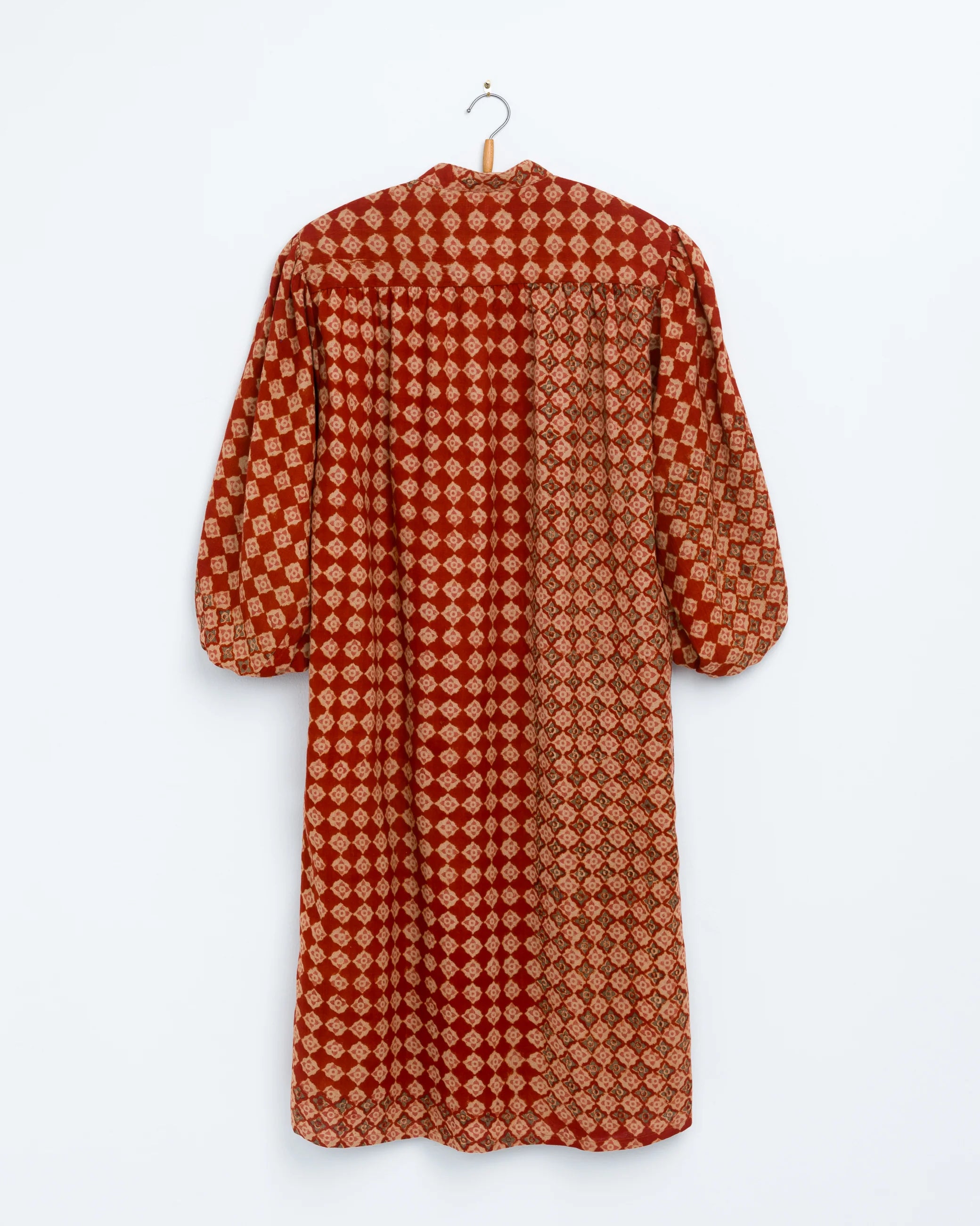 Umber & Ochre Samira Tunic in Engineered Tile Print Madder