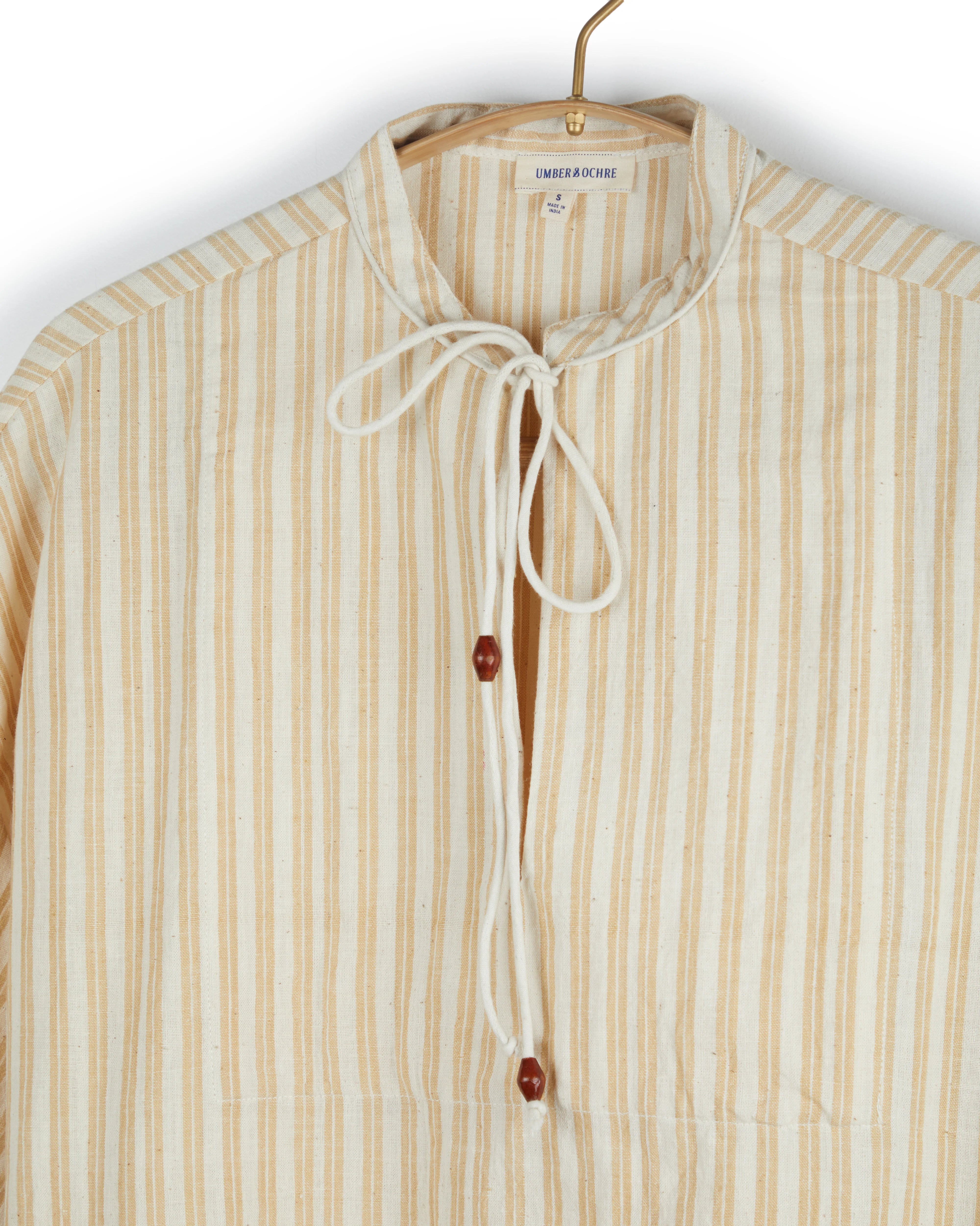 Umber & Ochre Hema Tie Top in Yellow Stripes