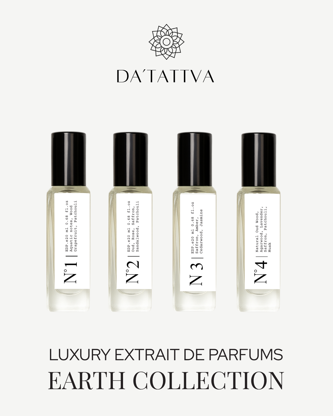Da'tattva Discovery Set Earth Collection Extrait de Parfums 20 ml x 4